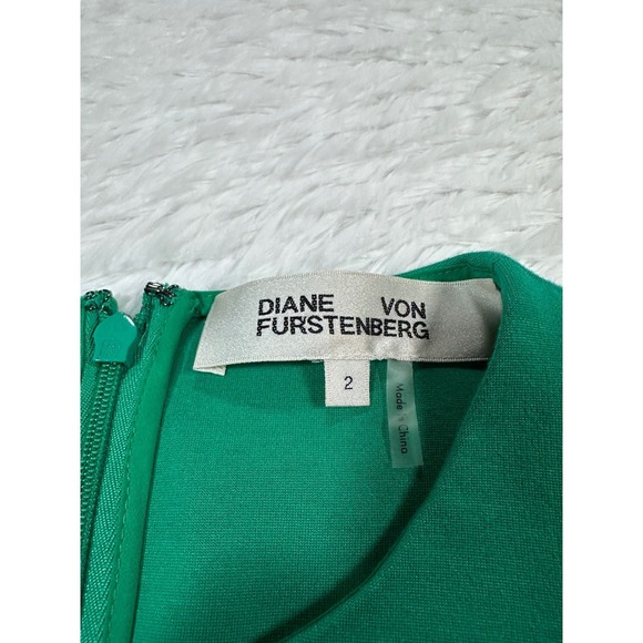Diane Von Furstenberg DVF Hadlie Sheath Dress Green size 2 - Picture 3 of 3